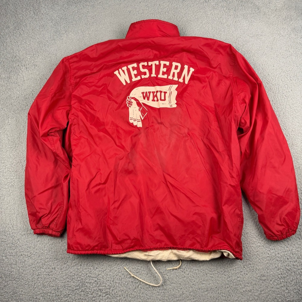 Vintage Western Kentucky Hilltoppers WindbreakerMens Large Red 90s 80s